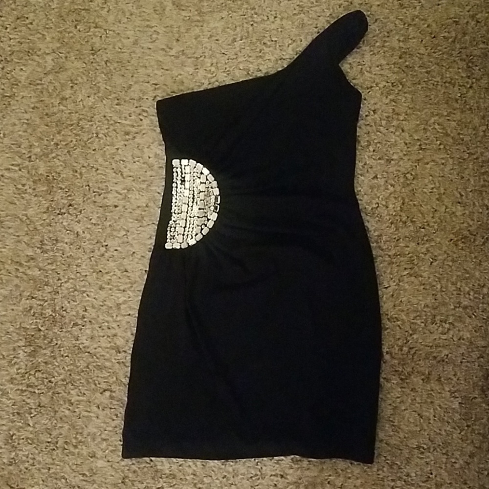 Black one strap dress
